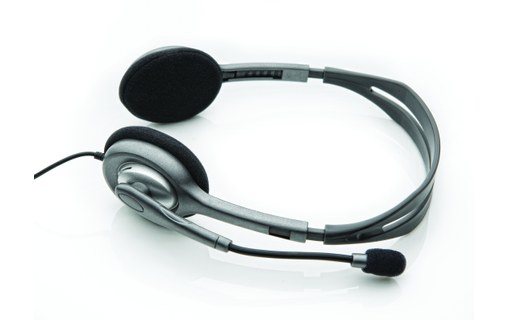 Micro-casque Logitech H110 Argent, Noir