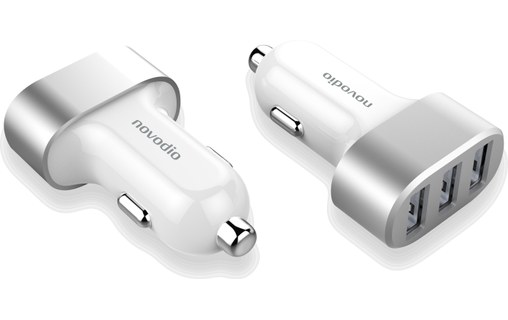 Novodio Multi Car Fast Charger - Chargeur voiture iPhone USB 2 X 2,4A + 1 X 1,5A