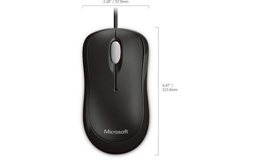 Microsoft Basic Optical Mouse souris USB Optique 800 DPI Ambidextre