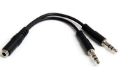 StarTech.com Câble pour séparateur de casque 4 broches de 3,5 mm vers 2 x 3 broc