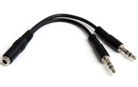 StarTech.com Câble pour séparateur de casque 4 broches de 3,5 mm vers 2 x 3 broc