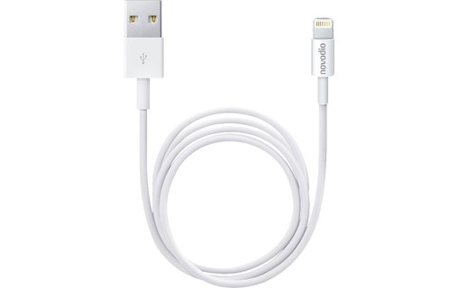 Novodio Câble Lightning vers connecteur USB réversible Blanc 2 mètres