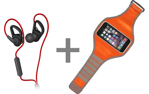 Kit Sport Novodio iPhone 6 Plus à 8 Plus - Écouteurs iH8 sport + Armband Pro