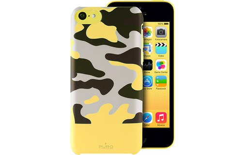 Puro Camou Soft Cover Jaune - Coque de protection pour iPhone 5c