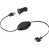ReTrak Chargeur voiture 2,4A + câble rétractable connecteur Dock vers USB 1m