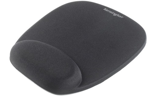 Kensington Tapis de souris noir en mousse, repose-poignets intégré