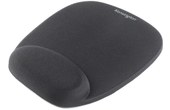 Kensington Tapis de souris noir en mousse, repose-poignets intégré