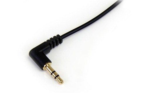StarTech.com Câble audio stéréo Slim 3,5 mm à angle droit de 30 cm - M/M