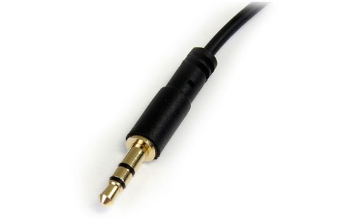 StarTech.com Câble audio stéréo Slim 3,5 mm à angle droit de 30 cm - M/M