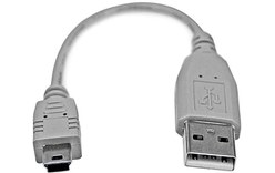 Câble StarTech USB-A vers mini-USB-A USB 2.0 - 15,2 cm - Gris