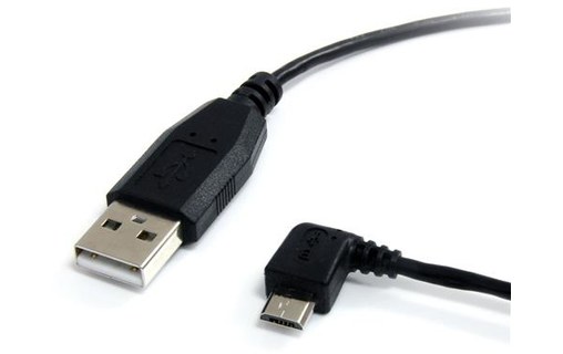 StarTech.com Câble USB 2.0 A vers Micro B coudé à angle gauche de 30 cm - M/M -