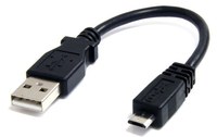 Câble StarTech USB-A vers micro-USB-A USB 2.0 - 15,24 cm - Noir