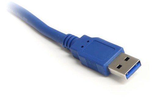 Rallonge StarTech USB-A vers USB-A femelle coudé 5 Gbit/s - 1,5 m - Bleu