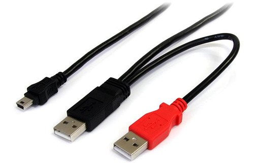 StarTech.com Câble USB 2.0 en Y de 1,8 m pour disque dur externe - 2x USB A (M)