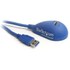 Rallonge StarTech USB-A vers USB-A femelle coudé 5 Gbit/s - 1,5 m - Bleu