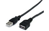 Rallonge StarTech USB-A vers USB-A femelle USB 2.0 - 3 m - Noir