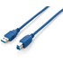 Câble Equip USB-A vers USB-B 5 Gbit/s - 1 m - Bleu