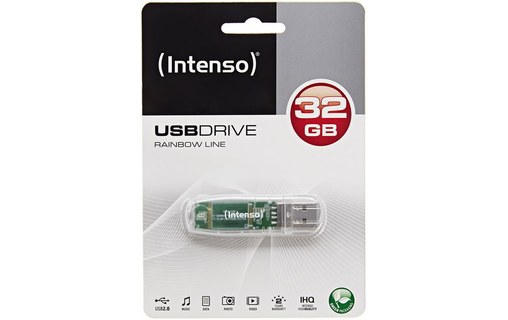 Clé USB Intenso Rainbow Line 32 Go - Transparent - USB 2.0