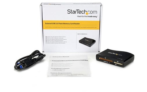 StarTech.com Lecteur Externe de Cartes Mémoire Multimédia USB 3.0 - 12 en 1 - Su