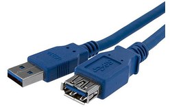 Rallonge StarTech USB-A vers USB-A femelle 5 Gbit/s - 1 m - Bleu
