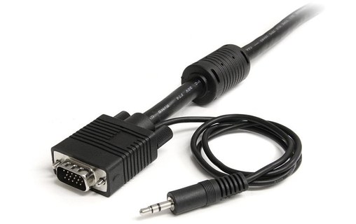 StarTech.com Câble vidéo coaxial pour écran VGA haute résolution 5 m avec audio
