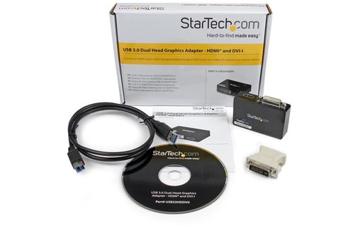 StarTech Adaptateur vidéo DisplayLink USB 3.0 vers HDMI, DVI-I / VGA