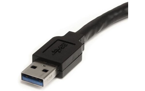 Rallonge StarTech USB-A vers USB-A femelle - 3 m - Noir