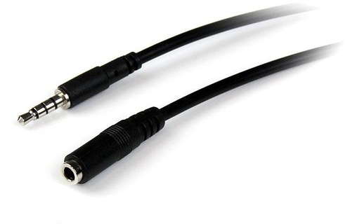 StarTech.com Câble d'extension de casque TRRS 4 positions 3,5 mm 1 m - M/F