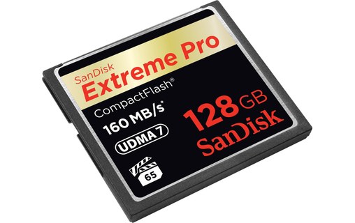 SanDisk Extreme PRO CompactFlash CFXC UDMA7 128 Go 160 Mo/s - Carte mémoire  - SanDisk