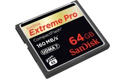 SanDisk Extreme PRO CompactFlash CFXC UDMA7 64 Go 160 Mo/s