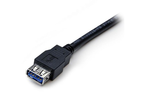 Rallonge StarTech USB-A vers USB-A femelle 5 Gbit/s - 1 m - Noir