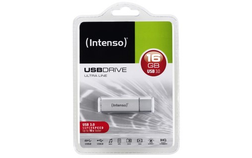 Clé USB Intenso Ultra Line 16 Go - Argent - USB 3.2
