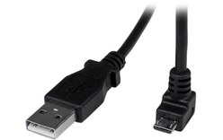Câble StarTech USB-A vers micro-USB-A coudé (vers le bas) USB 2.0 - 2 m - Noir