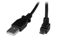 Câble StarTech USB-A vers micro-USB-A coudé (vers le bas) USB 2.0 - 2 m - Noir
