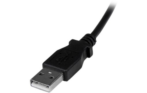 Câble StarTech USB-A vers micro-USB-A coudé (vers le bas) USB 2.0 - 2 m - Noir