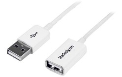 StarTech.com Câble Rallonge USB 1m - Cable USB 2.0 A-A Mâle / Femelle - Blanc