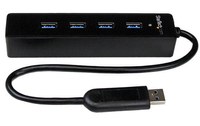 StarTech.com Hub USB 3.0 4 ports - Hub USB3 Externe Portable avec câble intégré