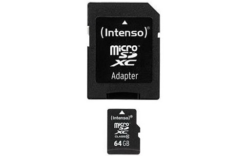 Intenso 64GB MicroSDHC 64Go MicroSDHC Class 10 mémoire flash