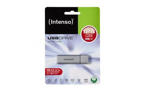 Clé USB Intenso Ultra Line 128 Go - Argent - USB 3.2