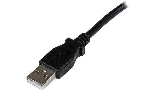 Câble StarTech USB-A vers USB-B coudé USB 2.0 - 1 m - Noir
