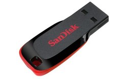 Clé USB SanDisk Cruzer Blade 64 Go - Noir, Rouge
