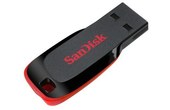 Clé USB SanDisk Cruzer Blade 64 Go - Noir, Rouge