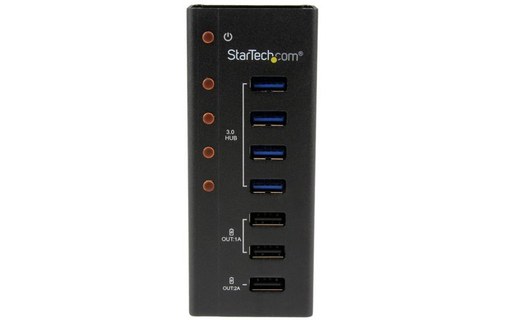 StarTech.com Hub USB 3.0 Alimenté de 4 ports avec Station de Recharge de 3 ports