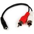 StarTech.com Câble en Y Mini-Jack 3,5mm vers 2x RCA de 15 cm - Adaptateur audio