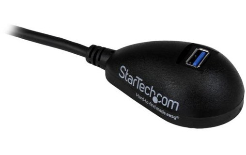 Rallonge StarTech USB-A vers USB-A femelle coudé 5 Gbit/s - 1,5 m - Noir