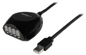 StarTech.com Câble USB 2.0 actif de 15m - Rallonge USB 2.0 avec hub à 4 ports -