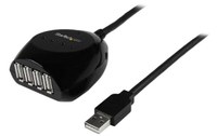 StarTech.com Câble USB 2.0 actif de 15m - Rallonge USB 2.0 avec hub à 4 ports -