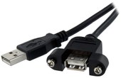 StarTech.com Rallonge de câble USB 2.0 à montage sur panneau / goulotte A vers A