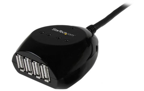 StarTech.com Câble USB 2.0 actif de 15m - Rallonge USB 2.0 avec hub à 4 ports -
