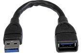 Rallonge StarTech USB-A vers USB-A femelle 5 Gbit/s - 15,2 cm - Noir